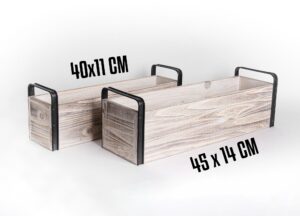 KUTIJA DRVO/METAL RUČKE