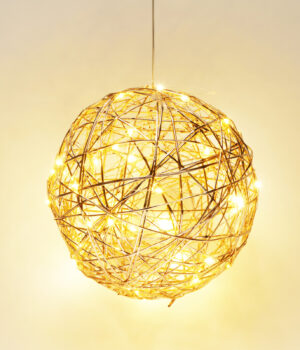 KUGLA LED 25cm ŠAMPANJ